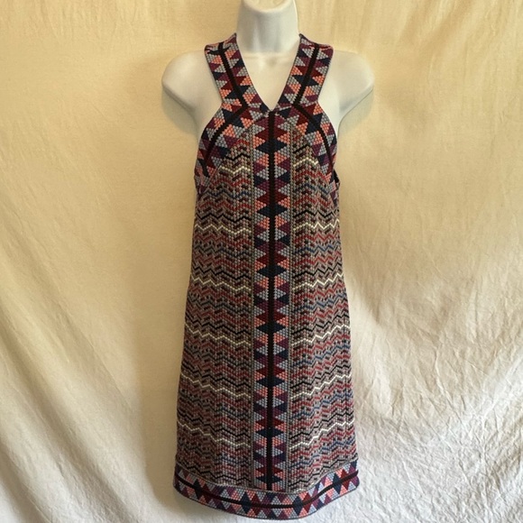 BCBGMaxAzria Dresses & Skirts - C-127 BCBG MaxAzria Colorful Woven Sleeveless MIDI Dress Size M